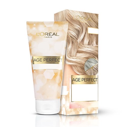 Crema Embellecedora Beige Claro Age Perfect Para Cabellos Blancos Y Grises Abierta